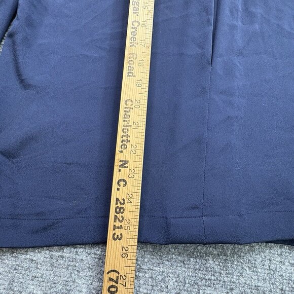 VTG 80s Liz Claiborne Blouse 6 Navy Gold Buttons Military Tailored Structured - Picture 12 of 15